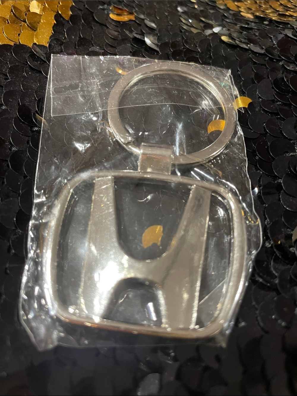 Silver Honda Logo Keyring - Unbranded Metal Keychain